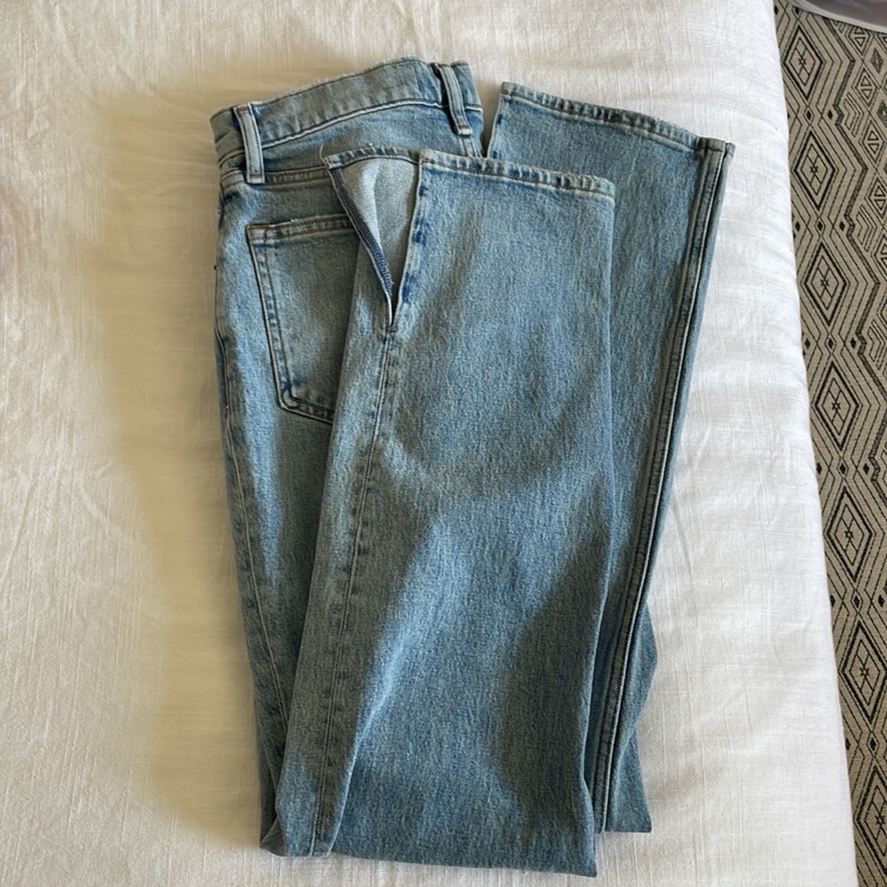 Abercrombie & Fitch Light Blue Straight Leg Jeans - Picture 2 of 2